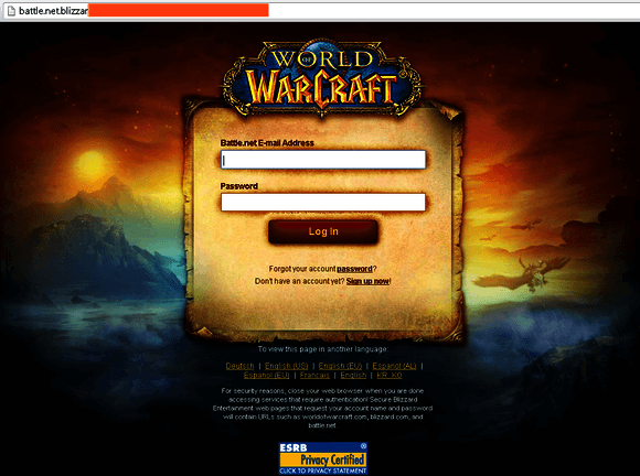 Phishing World of Warcraft